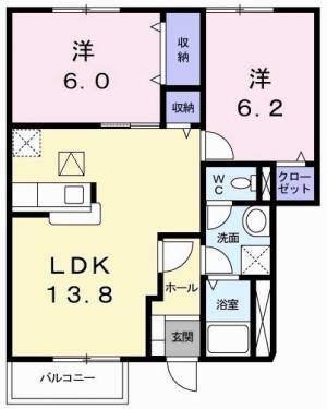 エバーグリーン　Ｃ 101の間取り画像