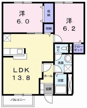 エバーグリーン　Ｃ 101の間取り画像