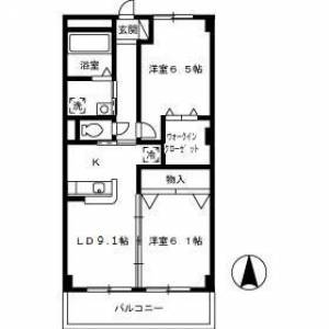 リバーパーク桂 203の間取り画像