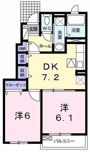 アパートメント　ジェルメ 103の間取り画像