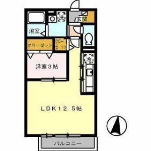 高知市高埇 賃貸アパート 1DK 103の間取り画像