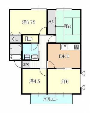 サンビレッジ一ツ橋　A 202の間取り画像