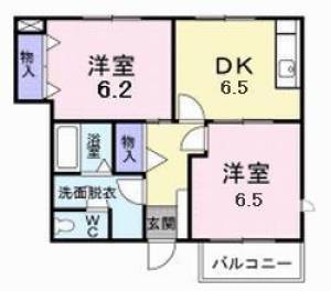 カ‐サ　エレガンテ　Ａ 102の間取り画像