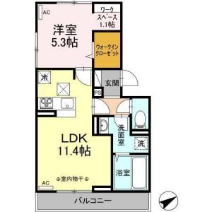 高知市高須3丁目 賃貸アパート 1LDK 105の間取り画像