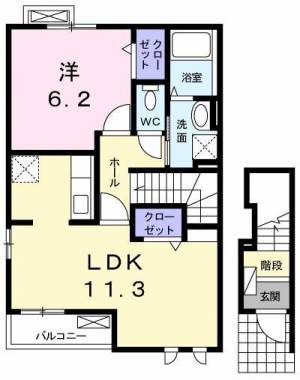 ブライト・ヒルズ・一宮 201の間取り画像