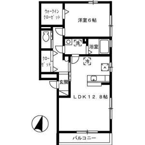 高知市薊野西町3丁目 賃貸アパート 1LDK 202の間取り画像