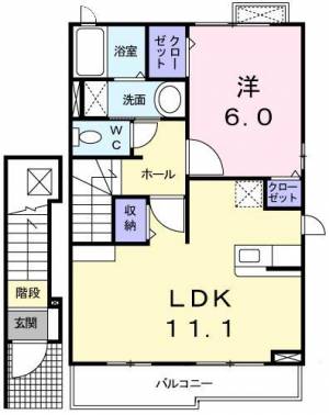 ルミエール　カモチ　Ｂ 202の間取り画像