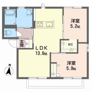 シャーメゾン西久万 B202の間取り画像