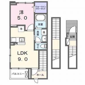 中之島荘 303の間取り画像