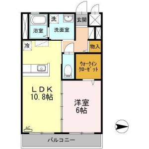 高知市薊野西町2丁目 賃貸アパート 1LDK 105の間取り画像