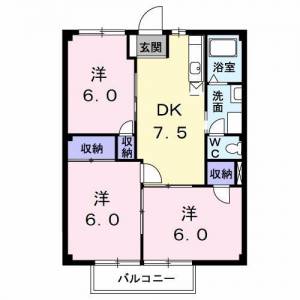 ファミールあぞのIII 102の間取り画像