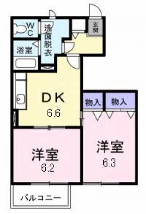 フリ‐ジア 102の間取り画像