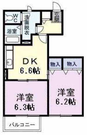 フリ-ジア 102の間取り画像