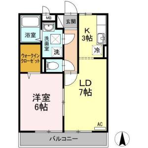 ビレッジ北久保　Ｃ 103の間取り画像