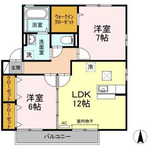 グランフェリオ　Ｂ 201の間取り画像