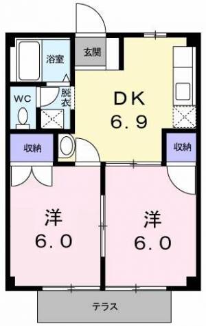 カーサ　石立 101の間取り画像