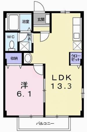 コーポ竹内II 101の間取り画像