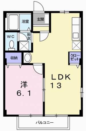 コーポ竹内Ⅱ 101の間取り画像