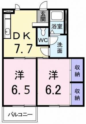 ハイツ友舞V 103の間取り画像