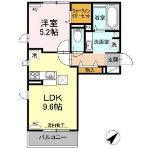 高知市一宮西町4丁目 賃貸アパート 1LDK 103の間取り画像