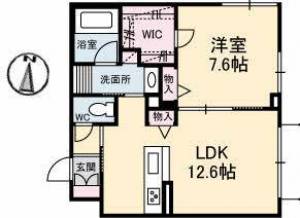 シャーメゾン　莉I 205の間取り画像