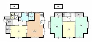 高知市一ツ橋町2丁目 賃貸一戸建て 4LDK の間取り画像