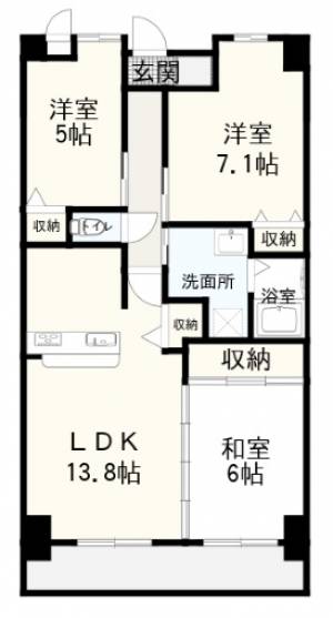 リヴィエール大高 603の間取り画像