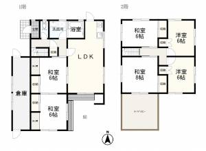 東新木　戸建賃貸 の間取り画像