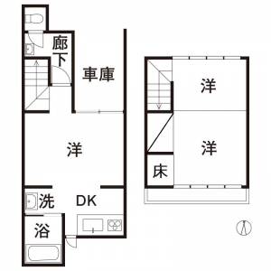 南元町1戸建て の間取り画像