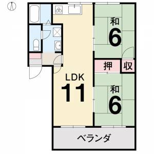 フレグランス南久万 203の間取り画像