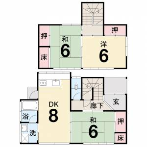 高知市福井町 一戸建 の間取り画像