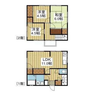 戸建賃貸溝辺戸建 の間取り画像