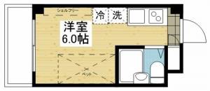 アルト高砂 306号室の間取り画像