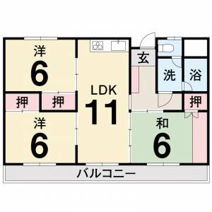 上岡マンション 102の間取り画像