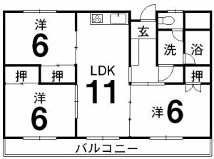 上岡マンション 102の間取り画像