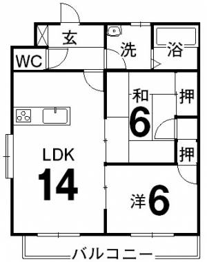 サンセールHirata 203の間取り画像