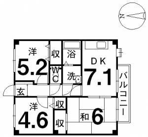 フォブール一色Ⅱ 204号の間取り画像