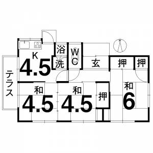 松山市生石町 一戸建 の間取り画像