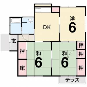 松山市北斎院町 一戸建 1号の間取り画像