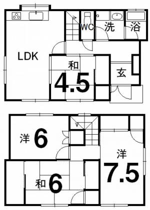 久万ノ台 一戸建て 11号棟の間取り画像