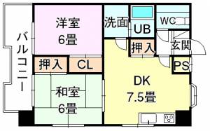 第2ゴトービル 506号の間取り画像