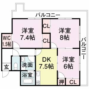 第1ゴトービル 705号の間取り画像