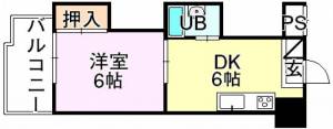 第2ゴトービル 305号の間取り画像