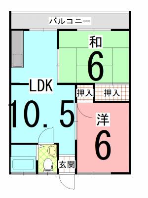 西原マンション 203号の間取り画像