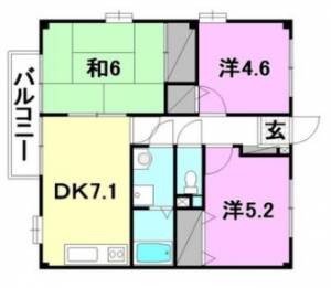  フォブール一色Ⅱ 204号の間取り画像