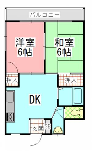 海岸通りマンション 308号の間取り画像