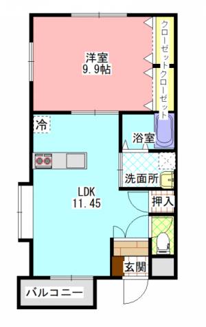 ラジュニール清水 202号の間取り画像