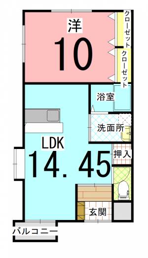 ラジュニール清水 202号の間取り画像