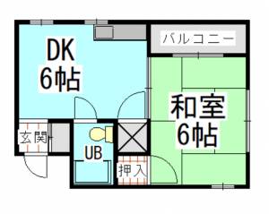 日の出ハイツ 203号の間取り画像