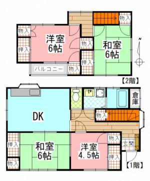 若葉町一戸建 の間取り画像